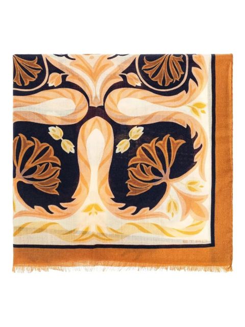 ETRO printed fringe scarf - Neutrals - zdjęcie produktu nr 1