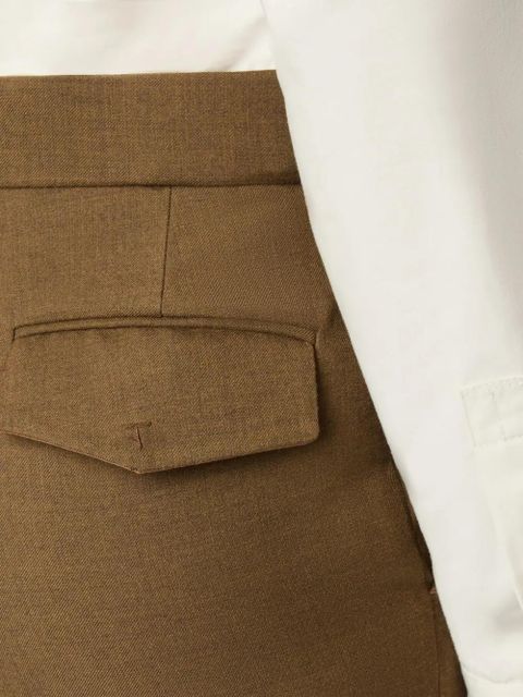 Tod's pressed-crease straight trousers - Brown