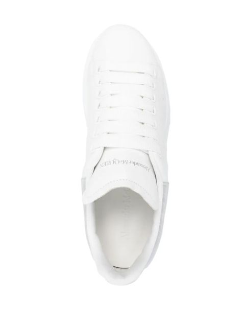 Alexander McQueen iridescent-panel leather sneakers - White