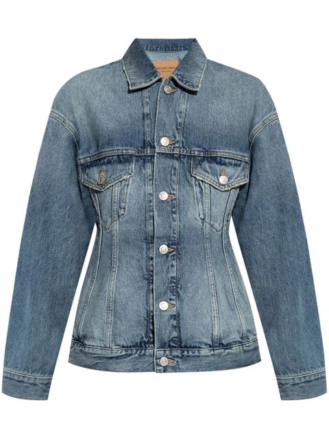 Balenciaga Hourglass denim jacket - Blue