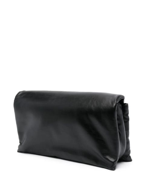 Jil Sander padded leather shoulder bag - Black