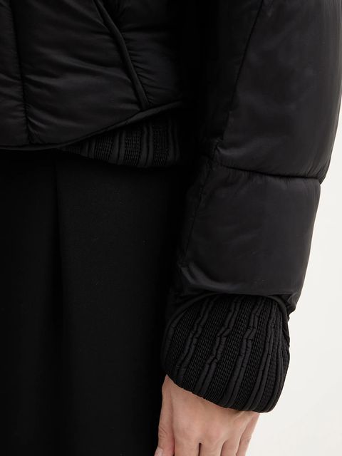 Fracomina kurtka kolor czarny zimowa oversize FJ25WC3002O42301