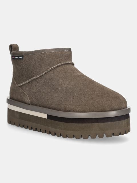 Tommy Jeans śniegowce zamszowe TJW FLATFORM SNOW BOOT SUEDE - zdjęcie produktu nr 1