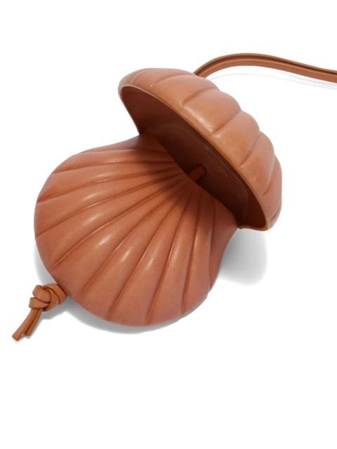 Jil Sander logo-charm leather wallet - Brown