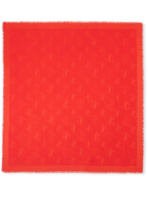 Jimmy Choo Emani monogram scarf - Orange - zdjęcie produktu nr 1