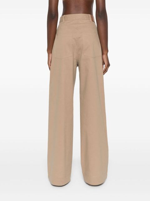 Moncler gabardine trousers - Brown