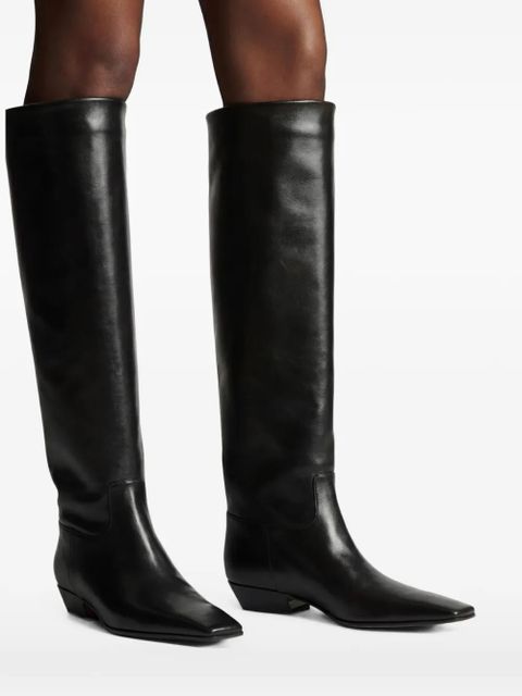 KHAITE The Marfa leather boots - Black