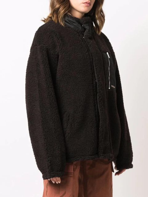 AMBUSH two-tone teddy jacket - Brown