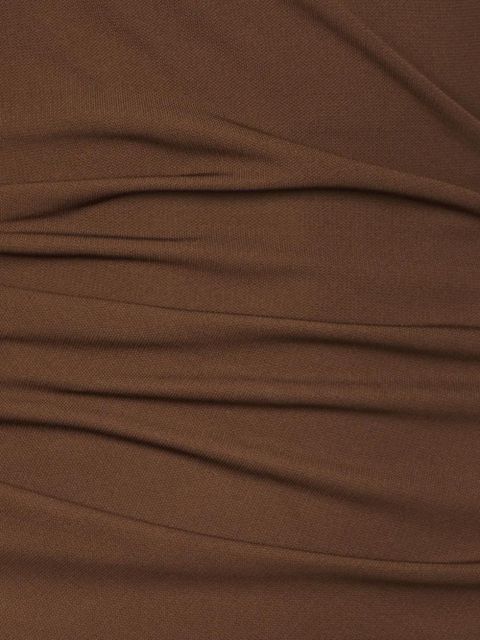 Max Mara ruched long-sleeve dress - Brown