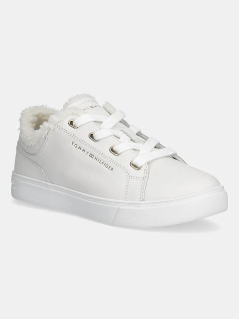 Tommy Hilfiger sneakersy skórzane CASUAL CUPSOLE SNEAKER WL damskie kolor biały FW0FW08824 - zdjęcie produktu nr 1