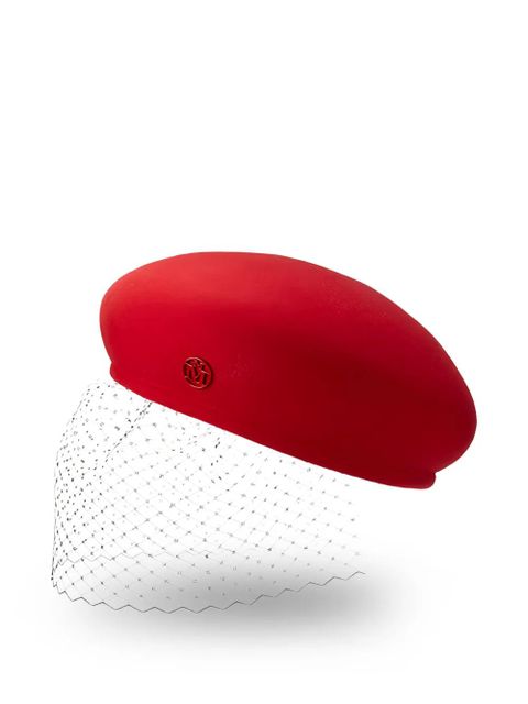 Maison Michel New Bonnie Veil hat - Red - zdjęcie produktu nr 1