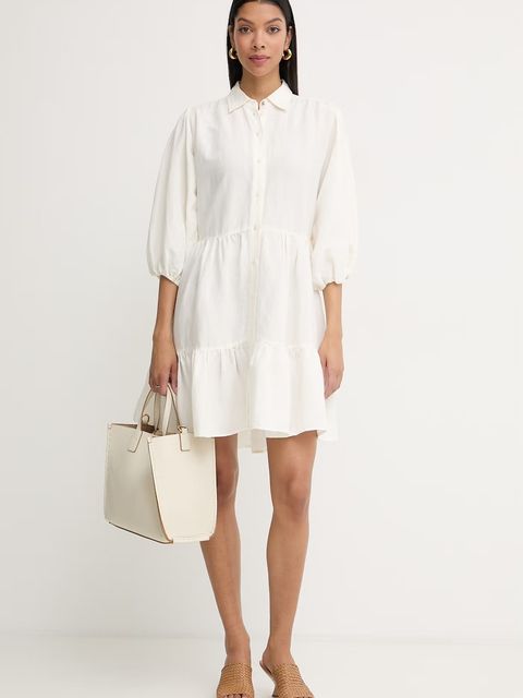 BOSS Orange sukienka koszulowa z lnem C Disenna - zdjęcie produktu nr 1