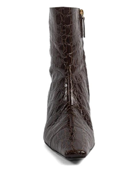 Giuseppe Zanotti Brenda crocodile-effect boots - Brown