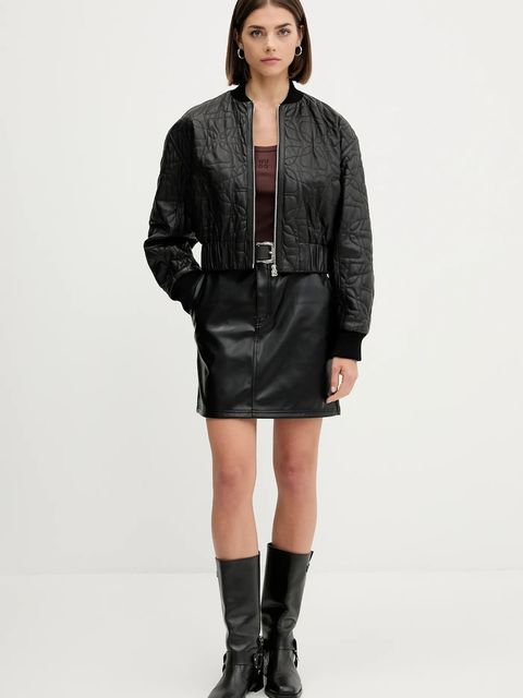 Hugo Blue spódnica kolor czarny mini prosta 50542187