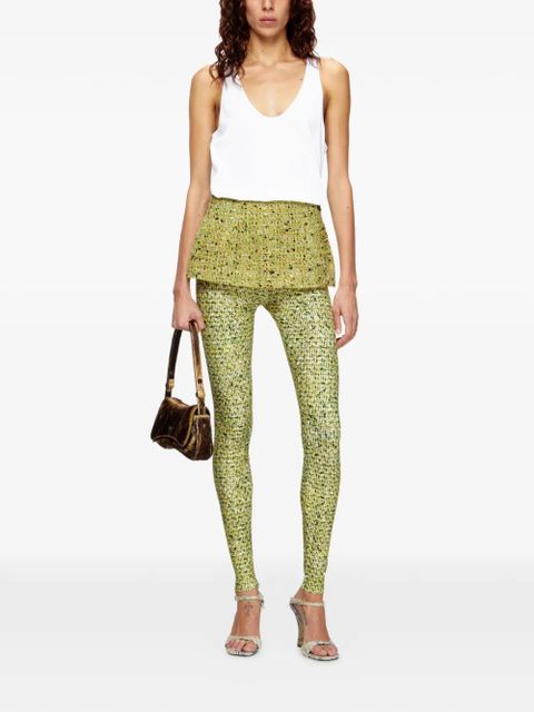 Diesel logo-embroidered tank top - White