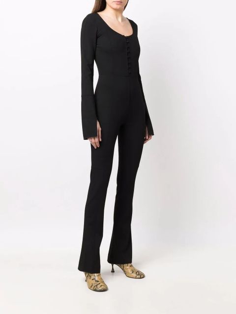 Acne Studios long-sleeve twill jumpsuit - Black - zdjęcie produktu nr 2