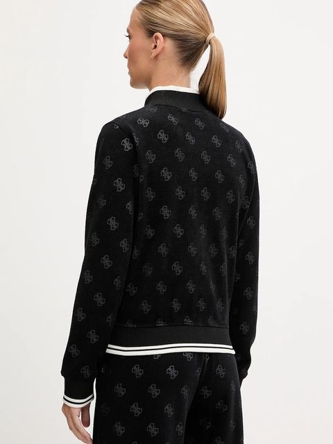Guess bluza PAULINA damska kolor czarny wzorzysta V5BQ01 K1902