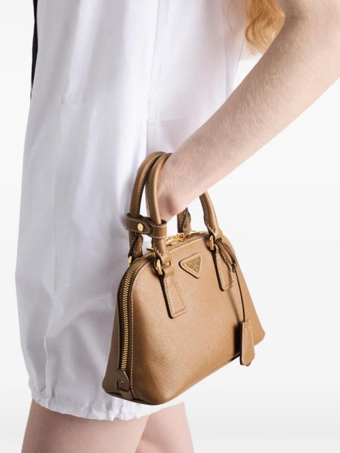 Prada Promenade Saffiano-leather mini bag - Brown