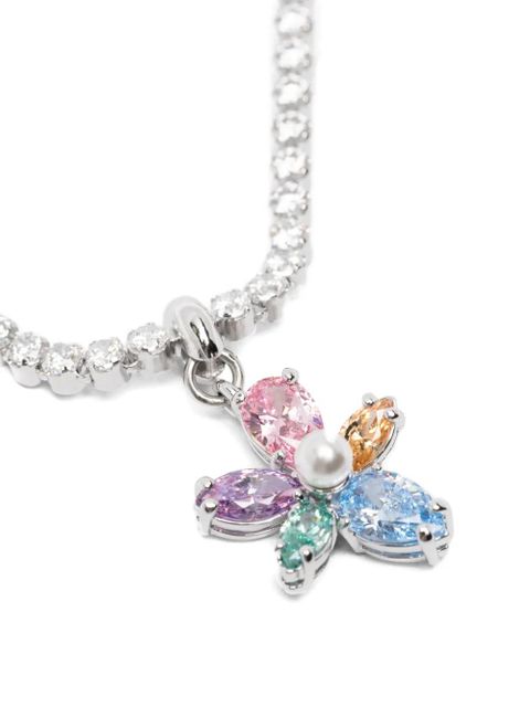 Swarovski x Ariana Grande flower-pedant necklace - Silver