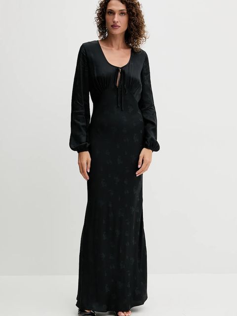 Twinset sukienka kolor czarny maxi rozkloszowana 252TT2363 - zdjęcie produktu nr 1