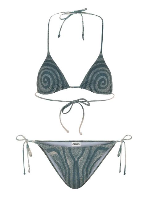Jean Paul Gaultier spiral-print bikini - Blue - zdjęcie produktu nr 1