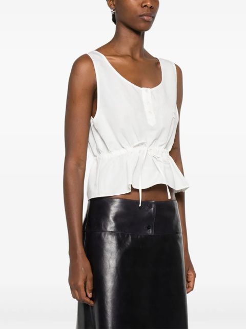 Miu Miu drawstring top - White