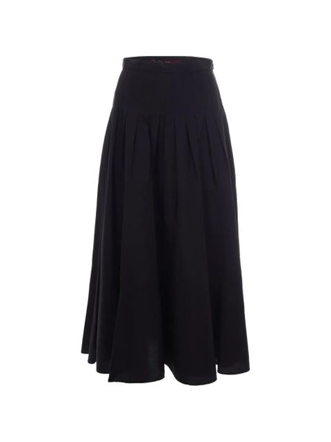 Max Mara pleated cotton skirt - Black - zdjęcie produktu nr 1