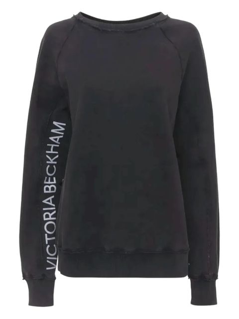 Victoria Beckham raw-edge sweatshirt - Black - zdjęcie produktu nr 1