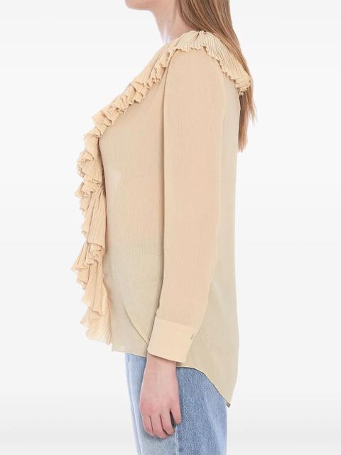 Saint Laurent ruffled blouse - Neutrals