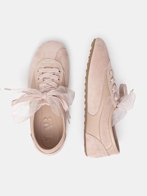 Answear.LAB sneakersy zamszowe POWDER NUDE - zdjęcie produktu nr 1