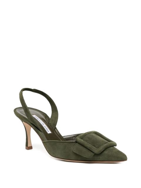 Manolo Blahnik 70mm Maysli heeled pumps - Green - zdjęcie produktu nr 2