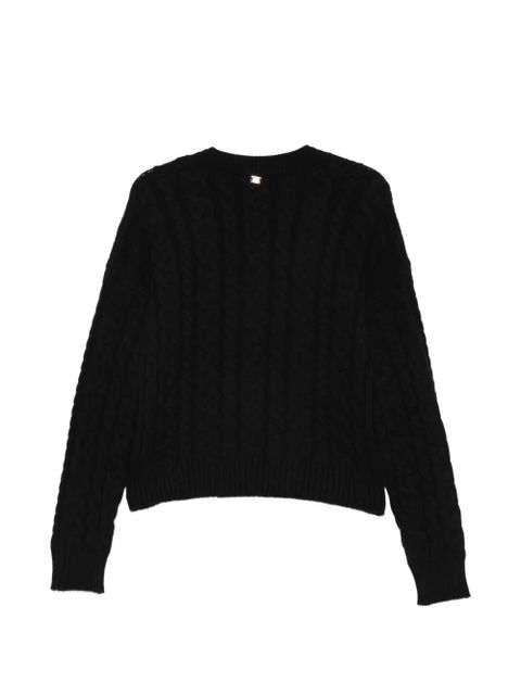 PINKO V-neck cable-knit sweater - Black - zdjęcie produktu nr 2