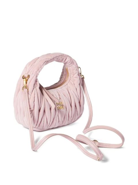 Miu Miu mini Wander logo-lettering tote bag - Pink
