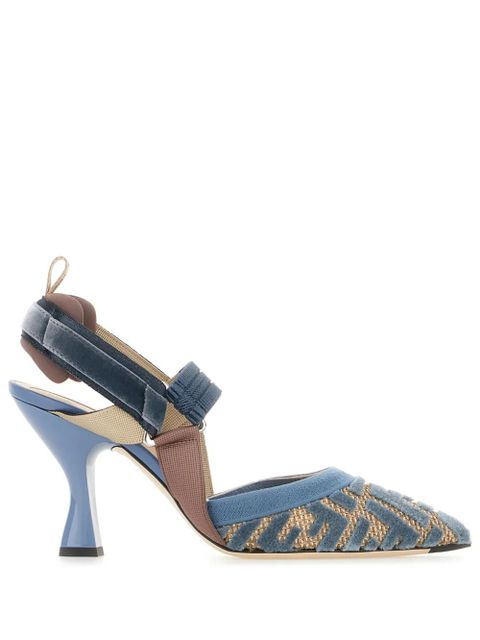 FENDI 85mm Colibri pumps - Blue - zdjęcie produktu nr 1