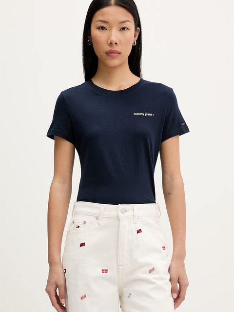 Tommy Jeans T-shirt damski bawełniany - zdjęcie produktu nr 2