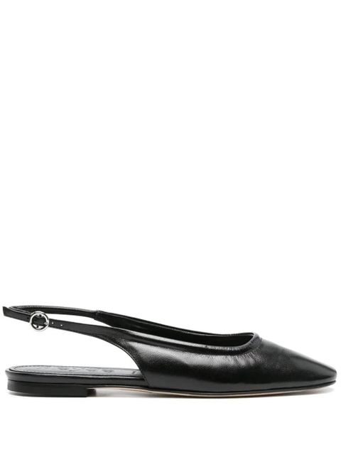 Aeyde Dani leather ballerina shoes - Black