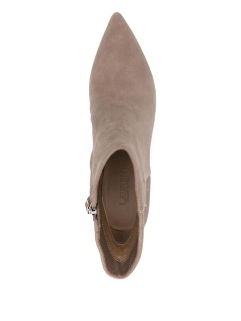 Lauren Ralph Lauren 50mm pointed-toe zip boots - Neutrals