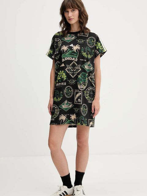 adidas sukienka x Farm Rio kolor czarny mini oversize JL7004