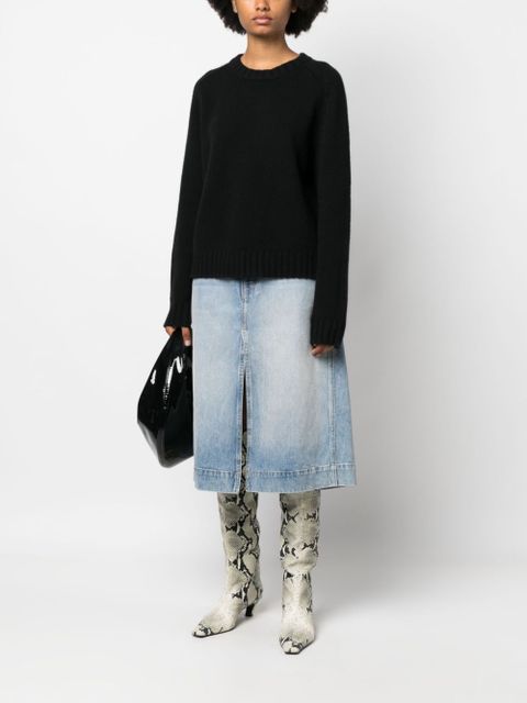 KHAITE Mae cashmere crew-neck jumper - Black - zdjęcie produktu nr 2