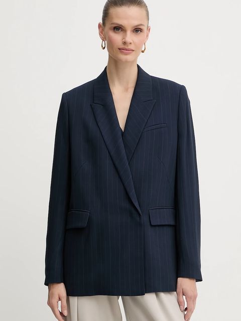 BOSS kamizelka kolor granatowy jednorzędowa 50548493