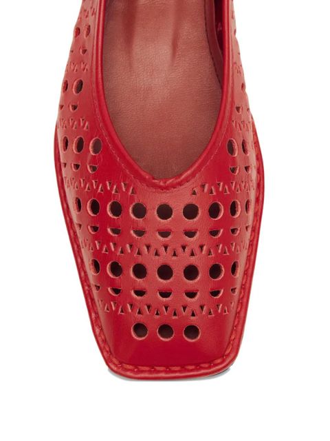 ALOHAS Sway Slit leather ballet flats - Red - zdjęcie produktu nr 2