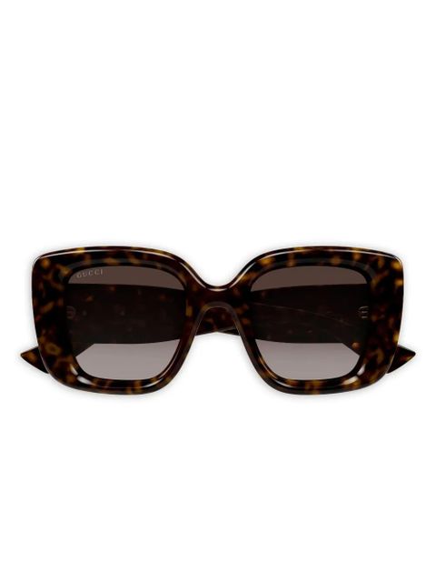 Gucci Eyewear GG1975S logo geometric sunglasses - Brown - zdjęcie produktu nr 1