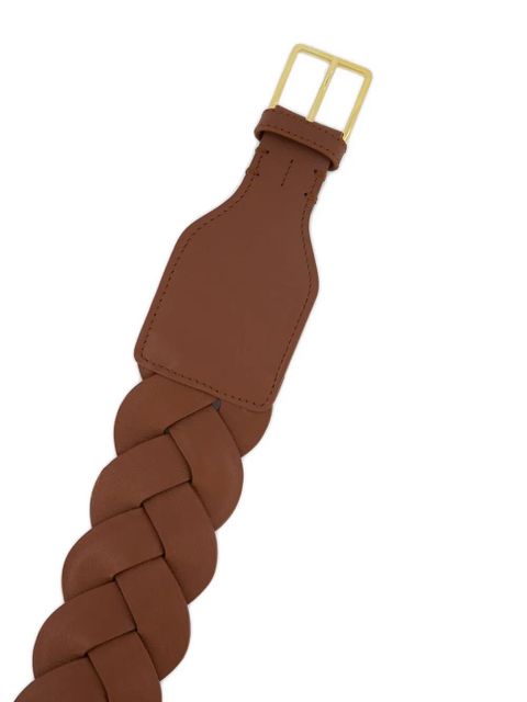 Altuzarra braided leather square-buckle belt - Brown