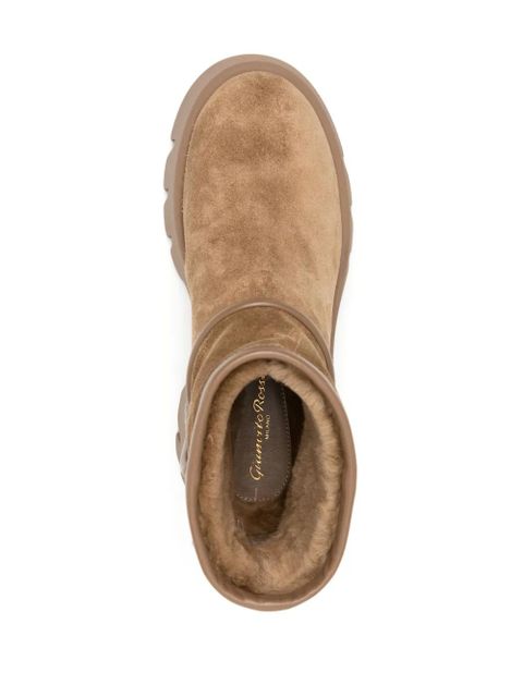 Gianvito Rossi shearling-lined suede boots - Brown