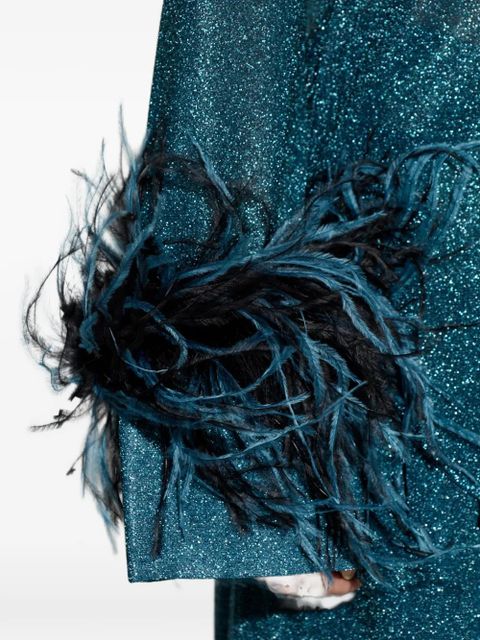 Oséree Lumière Plumage tie-fastening top - Blue