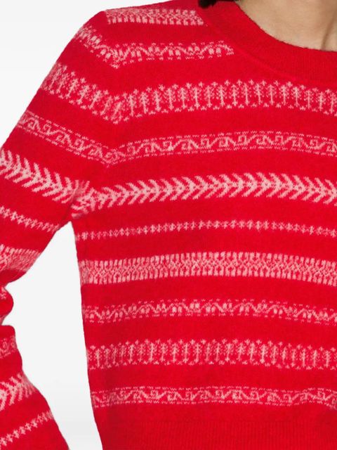 MARANT ÉTOILE Amity jacquard knitted sweater - Red