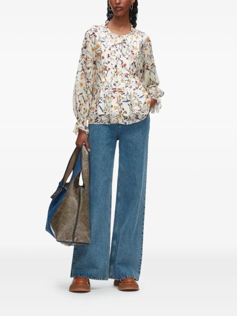 3.1 Phillip Lim ruffled floral-print blouse - Neutrals - zdjęcie produktu nr 2