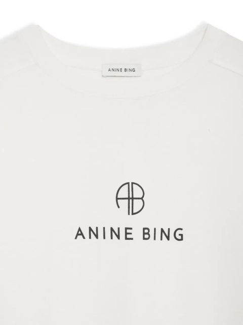 ANINE BING logo-print cotton t-shirt - White