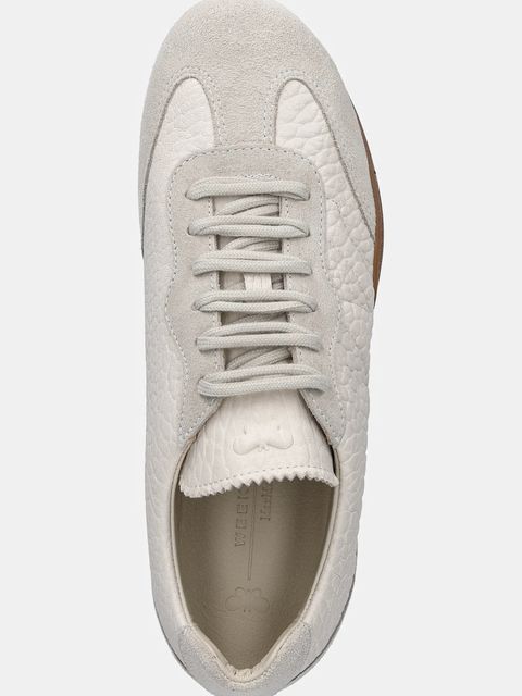 Weekend Max Mara sneakersy skórzane Wkalancia damskie kolor beżowy 2615761074600