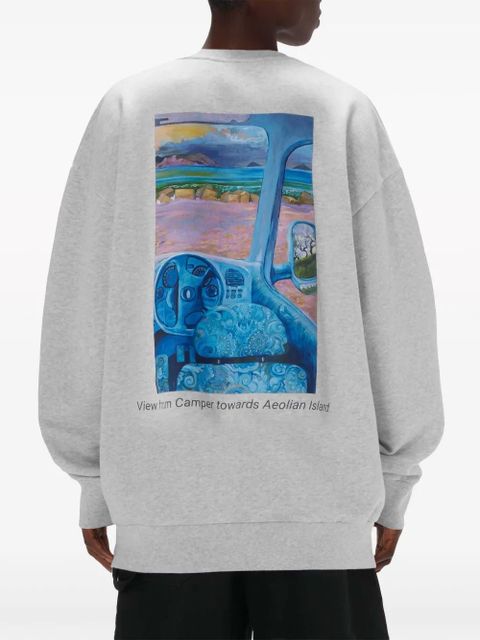 JW Anderson graphic-print organic cotton sweatshirt - Grey